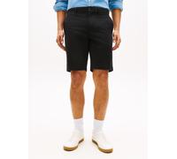 Chinoshorts TOMMY HILFIGER "DENTON", Herren, Gr. 33, N-Gr, schwarz, Web, Obermaterial: 97% Baumwolle, 3% Elasthan, gerade kniefrei, Hosen Chinoshorts, gerade Form, schlichtes Design (55485559-33) schw