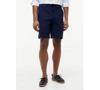 Chinoshorts TOMMY HILFIGER "DOVER", Herren, Gr. 30, N-Gr, carbon navy, Web, Obermaterial: 72% Polyester, 19% Baumwolle, 9% Elasthan, regular fit kniefrei, Hosen Chinoshorts, mit Flag-Stickerei (776412