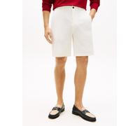 Chinoshorts TOMMY HILFIGER "DOVER", Herren, Gr. 36, N-Gr, ivory petal, Web, Obermaterial: 75% Polyester, 17% Baumwolle, 8% Elasthan, regular fit kniefrei, Hosen Chinoshorts, mit Flag-Stickerei (255847