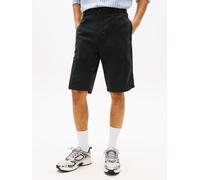 Chinoshorts TOMMY JEANS "TJM OTIS COTTON CHINO", Herren, Gr. 33, N-Gr, schwarz, Web, Obermaterial: 96% Baumwolle, 4% Elasthan, unifarben, regular fit ca. Mitte Knie, Hosen Chinoshorts, Regular fit mit