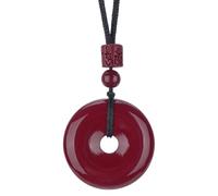 Chiorgone Cinnabar Feng Shui Anhänger Halskette - Ping Buckle Peace Amulett für Glück und Wohlstand, symbolisiert Reichtum und Schutz, tolles Geschenk