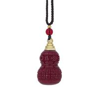 Chiorgone Cinnabar Fu Gourd Feng Shui Amulett Anhänger - symbolisiert Glück, Schutz, positive Energie und Segen