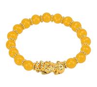 Chiorgone Goldenes Feng Shui Pixiu Armband - Reichtum & Schutz Charm für Männer & Frauen, verstellbares Gummiband, handgefertigtes spirituelles Accessoire für Fülle & Erfolg