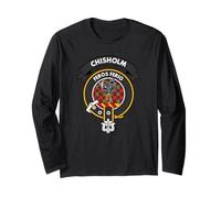 Chisholm Clan Badge Schottenkaro Langarmshirt