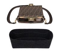 Chispee Longchamp Filzeinsatz, Geldbörsen-Organizer, kleine Handtasche, Tragetasche, Shaper-Einsatz für Damen, innere Blasentasche, Aufbewahrungstasche, kleine Schultertasche (Dunkelgrau, S