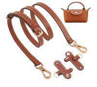 Chispee Taschengurt für Longchamp Mini Bag Crossbody Modifikation Tasche Gürtel Zubehör Schultergurt Tasche Transformation Set, Braun, Gold, 6.5cm*1.5cm