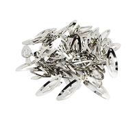 chiwanji 50 Stücke Ovale Frisur Bendy Snap Haarspangen Haarspange Haarnadeln DIY, Silber, 3,7cm