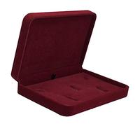 chiwanji Schmuckschatulle Schmuckkästchen Schmuckbox aus Samt, Kratzschutz, Weinrot