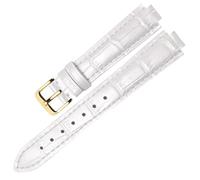 Chlikeyi Armband 14-20mm Rindsleder mit Schmetterlingsschnalle, echtes Leder für Damen, Farbe 14, 20-12mm