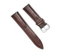 Chlikeyi Armband aus echtem Leder, doppelseitiges, wasserdichtes Rindsleder-Uhrenarmband, Dunkelbraun, 20 mm