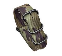 Chlikeyi Armband Camouflage Nylon 20 mm 22 mm Canvas Handgelenk Armband Männer Frauen Edelstahl Ringschnalle Uhrenarmband Gürtel Zubehör