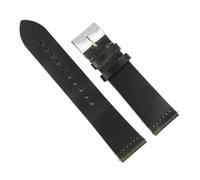 Chlikeyi Armband Leder Schnellverschluss Lederarmband 16-22mm, Dunkelgrün, 18 mm