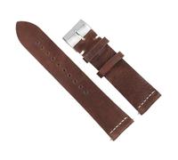 Chlikeyi Armband Leder Schnellverschluss Lederarmband 16-22mm, Kaffee 2, 22 mm