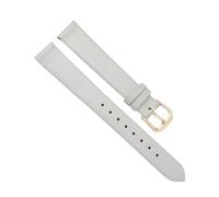 Chlikeyi Armband Superweiches Lederarmband Damen-Uhrenarmband aus echtem Leder 10-18mm, Weißes Roségold, 18 mm