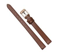 Chlikeyi Armband Universal Damen Kleines Lederarmband Schlankes Armband, Braunes Roségold, 12 mm