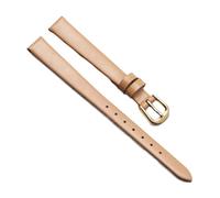 Chlikeyi Armband Universal Small Size Strap Damen Lederuhr mit roter 6/7/8/9/10mm Dornschließe, Champagner Gold, 11 mm