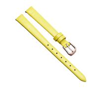 Chlikeyi Armband Universal Small Size Strap Damen Lederuhr mit roter 6/7/8/9/10mm Dornschließe, Gelbes Roségold, 10 mm