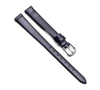 Chlikeyi Armband Universal Small Size Strap Damen Lederuhr mit roter 6/7/8/9/10mm Dornschließe, Königsblaues Silber, 11 mm