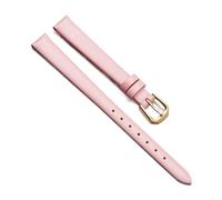 Chlikeyi Armband Universal Small Size Strap Damen Lederuhr mit roter 6/7/8/9/10mm Dornschließe, Roségold, 18 mm