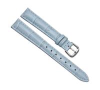 Chlikeyi Armband Universelles kleines Lederarmband für Damen, kleines Armband 10-14mm, Hellblau Silber 1, 17 mm