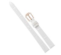 Chlikeyi Dünnes Uhrenarmband für Damen, echtes Leder, schmal, kleine Größe 6-18mm, mit roségoldener Dornschließe, Farbe 4, 7mm