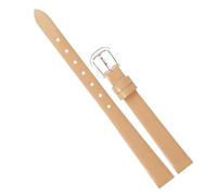 Chlikeyi Dünnes Uhrenarmband für Damen, echtes Leder, schmal, kleine Größe 6-18mm, mit silberner Dornschließe, Farbe 7, 12mm