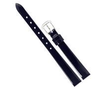 Chlikeyi Dünnes Uhrenarmband für Damen, echtes Leder, schmal, kleine Größe 6-18mm, mit silberner Dornschließe, Farbe 12, 9mm