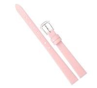 Chlikeyi Dünnes Uhrenarmband für Damen, echtes Leder, schmal, kleine Größe 6-18mm, mit silberner Dornschließe, Farbe 9, 6mm