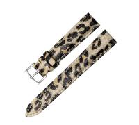 Chlikeyi Echtes Leder-Uhrenarmband, Leopardenmuster, Damenuhr-Zubehör, 12-20mm, Farbe 10, 14mm