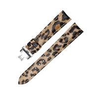 Chlikeyi Echtes Leder-Uhrenarmband, Leopardenmuster, Damenuhr-Zubehör, 12-20mm, Farbe 19, 12mm