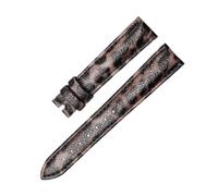 Chlikeyi Echtes Leder-Uhrenarmband, Leopardenmuster, Damenuhr-Zubehör, 12-20mm, Farbe 2, 20mm