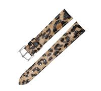 Chlikeyi Echtes Leder-Uhrenarmband, Leopardenmuster, Damenuhr-Zubehör, 12-20mm, Farbe 4, 16mm