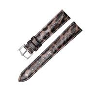 Chlikeyi Echtes Leder-Uhrenarmband, Leopardenmuster, Damenuhr-Zubehör, 12-20mm, Farbe 7, 20mm