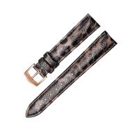 Chlikeyi Echtes Leder-Uhrenarmband, Leopardenmuster, Damenuhr-Zubehör, 12-20mm, Farbe 9, 16mm