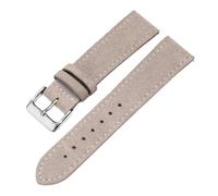 Chlikeyi Echtleder-Uhrenarmband, Wildleder-Uhrenarmband mit Nadelschnalle, Schnellverschluss-Uhrenkette, 17-20mm, Farbe 6, 20mm