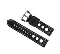 Chlikeyi Herren-Uhrenarmband aus echtem Leder, 20-24mm, braun/schwarz, Uhrengürtel, Lederarmband, Uhrenarmband, Farbe 8, 20 mm