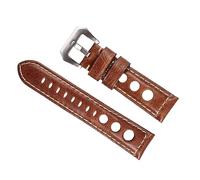 Chlikeyi Herren-Uhrenarmband aus echtem Leder, 20-24mm, braun/schwarz, Uhrengürtel, Lederarmband, Uhrenarmband, Farbe 7, 20 mm