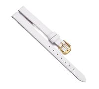 Chlikeyi Kleines, ultradünnes Uhrenarmband aus weichem Leder, echte Damenuhrenkette, einfarbig, 6-12mm, Weißes Gold, 9 mm