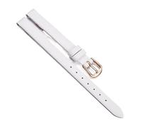 Chlikeyi Kleines, ultradünnes Uhrenarmband aus weichem Leder, echte Damenuhrenkette, einfarbig, 6-12mm, Weißes Roségold, 11 mm