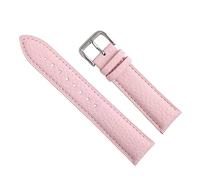 Chlikeyi Uhrenarmband aus echtem Kalbsleder, 12-22mm, Grün/Blau/Rot, für Herren/Damen, Uhrenarmband, Uhrenzubehör, Armband, Rosa, 12 mm