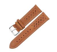 Chlikeyi Uhrenarmband aus echtem Leder 18-24 mm atmungsaktives poröses Armband Uhrenarmband handgefertigte Nähte