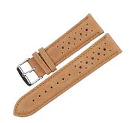 Chlikeyi Uhrenarmband aus echtem Leder 18-24 mm atmungsaktives poröses Armband Uhrenarmband handgefertigte Nähte