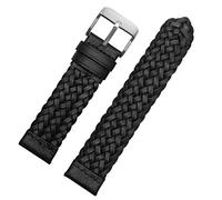 Chlikeyi Uhrenarmband aus echtem Leder, geflochten, 20-24 mm, für Männer und Frauen, universelles Schnellverschluss-Armband aus Rindsleder