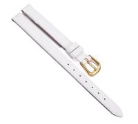 Chlikeyi Uhrenarmband aus echtem Leder, kleine Größe, ultradünn, weiches Armband, einfarbig, Rot, 6-20mm, Weißgold, 7 mm