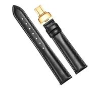 Chlikeyi Uhrenarmband aus echtem Leder mit Butterfly-Schnalle, universelles schlichtes Uhrenarmband für Herren und Damen, 12-22mm, Farbe 8, 13 mm