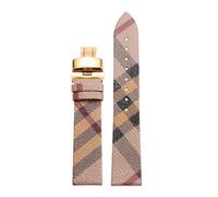 Chlikeyi Uhrenarmband aus echtem Leder mit Karomuster für Herren und Damen, Uhrenzubehör, 12-22mm, Farbe 8, 20mm