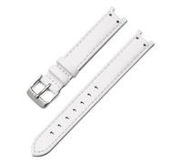 Chlikeyi Uhrenarmband aus echtem Leder mit Nadelschließe, gekerbtes weiches Uhrenarmband für Damen, 12mm/14mm, Farbe 4, 14mm