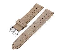 Chlikeyi Uhrenarmband aus echtem Wildleder, 18-24 mm, porös, atmungsaktiv, Schnellverschluss, Uhrenarmband für Männer und Frauen