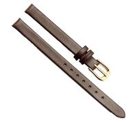 Chlikeyi Uhrenarmband, schlichtes Lederarmband, dünnes Armband für Herren und Damen, 12-18mm, Braunes Gold, 6 mm