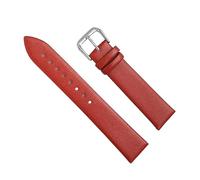 Chlikeyi Weiche Leder-Uhrenarmbänder 8-22mm für Herren-/Damen-Armband-Uhrenarmbänder, Rot, 16 mm